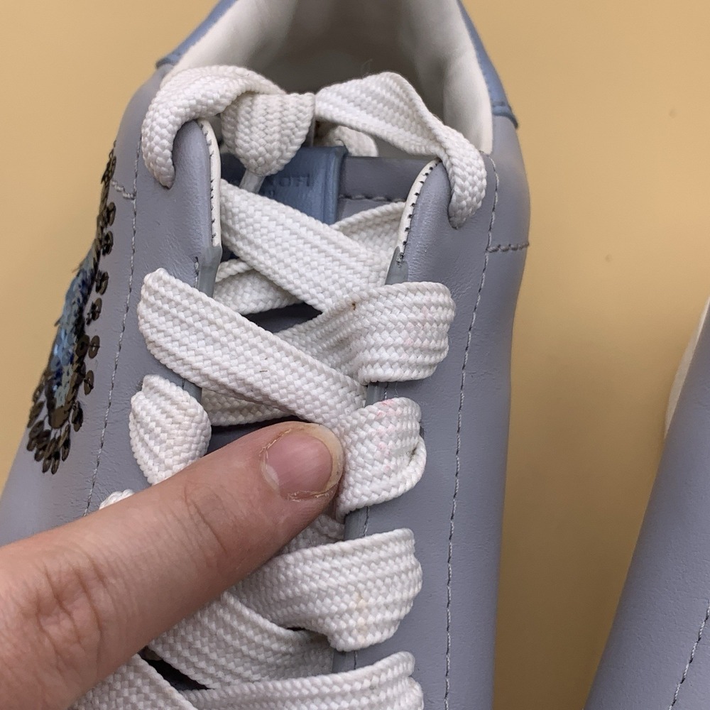 Coach x Keith Haring C101 Women's Lace Up Sneakers Blue Heart - Size 7B - Picture 5 of 12